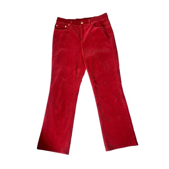 Ralph Lauren Womens Straight Leg Corduroy Pants 10P Stretch Classic Preppy - Picture 1 of 7